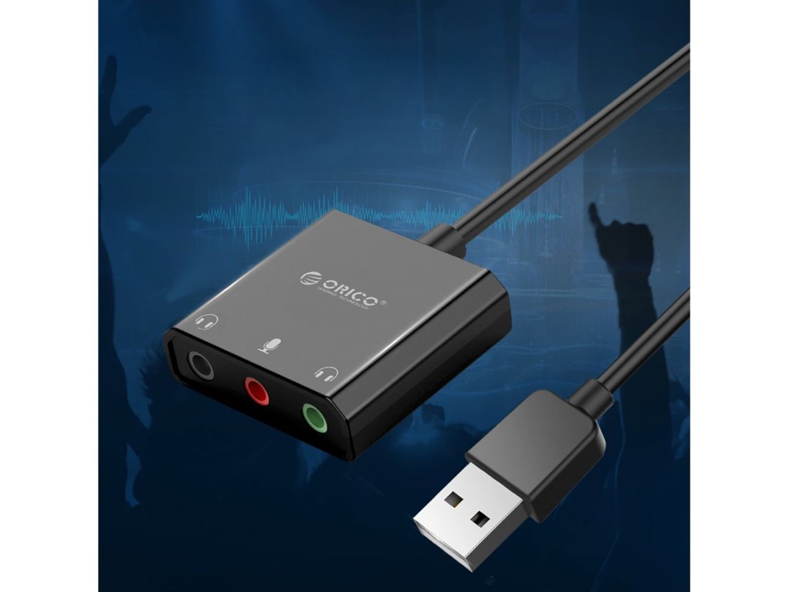 Orico SKT3 USB-A External Sound Card - Black