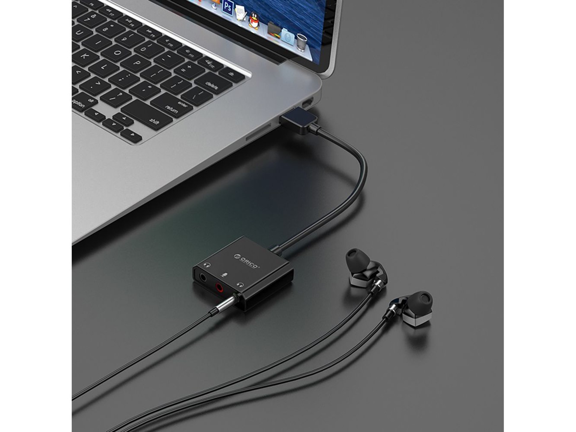 Orico SKT3 USB-A External Sound Card - Black
