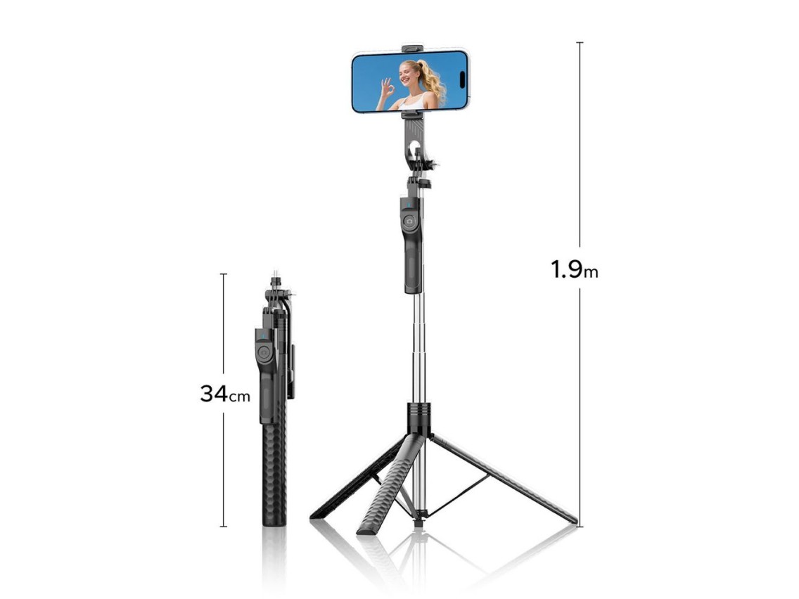 Palo selfie Orico SPM190 trípode de 1/4" para cámara de teléfono con rotación de 360 ??grados Blueto