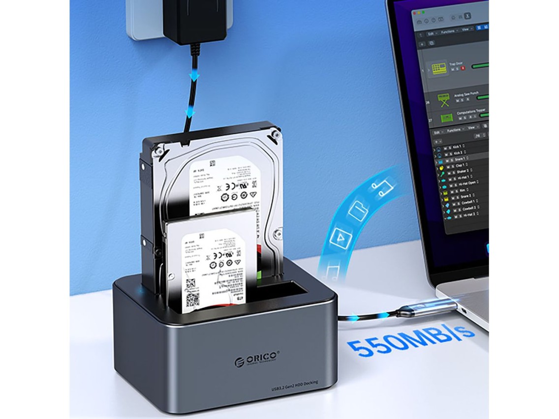 Orico 6656C3-C 5-Bay Docking Station with Offline Clone Function 2.5"/3.5" SATA HDD/SSD - Gray