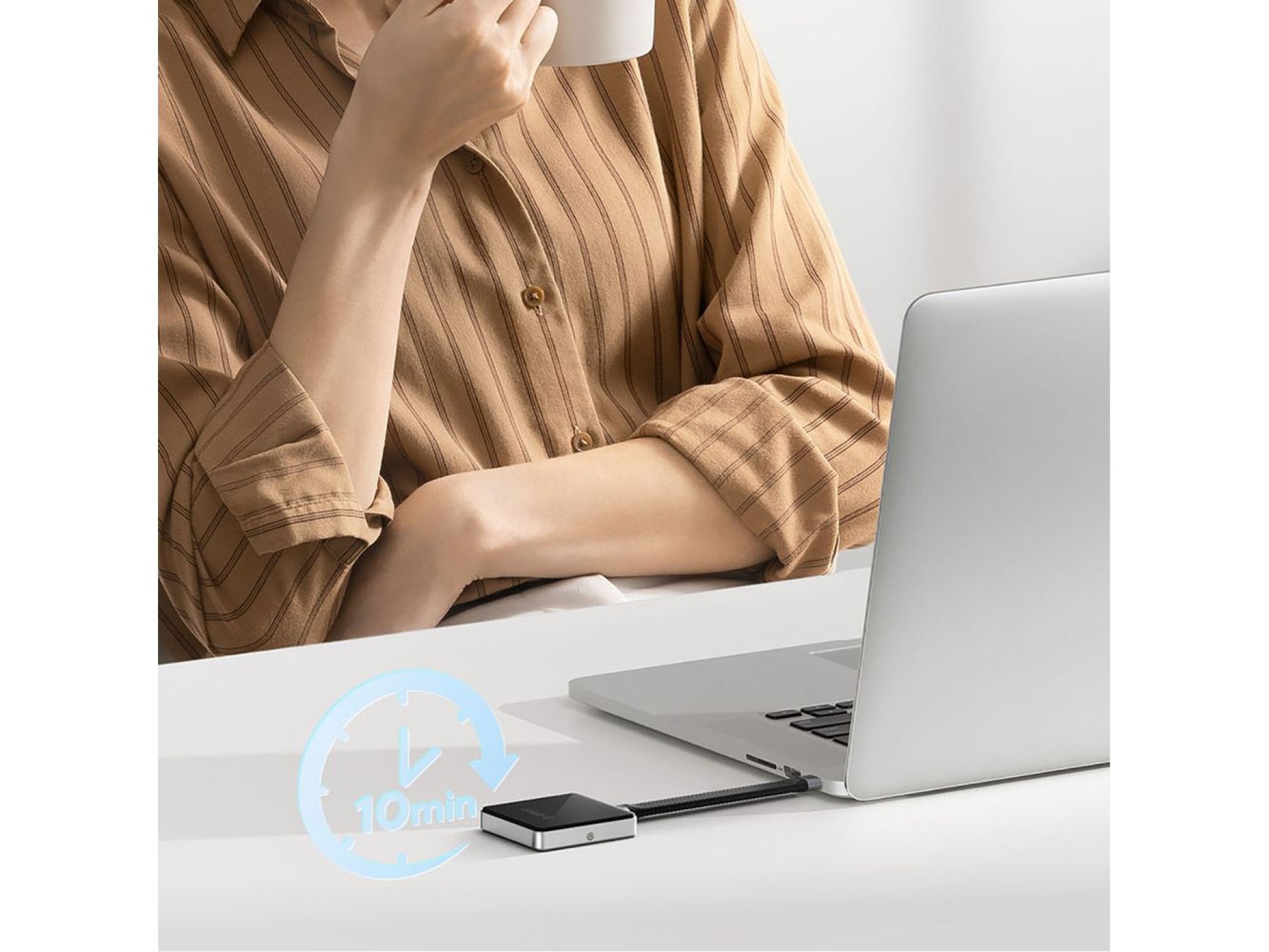 Orico AP30-G2 Compartimento para unidade de disco magnético M.2 NVMe MagSafe USB-C 3.2 - Preto