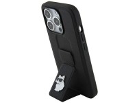 Karl Lagerfeld Gripstand Saffiano Choupette Pins case for iPhone 14 Pro Max - black Karl Lagerfeld Gripstand Saffiano Choupette Pins case for iPhone 14 Pro Max - black