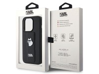 Karl Lagerfeld Gripstand Saffiano Choupette Pins case for iPhone 14 Pro Max - black Karl Lagerfeld Gripstand Saffiano Choupette Pins case for iPhone 14 Pro Max - black