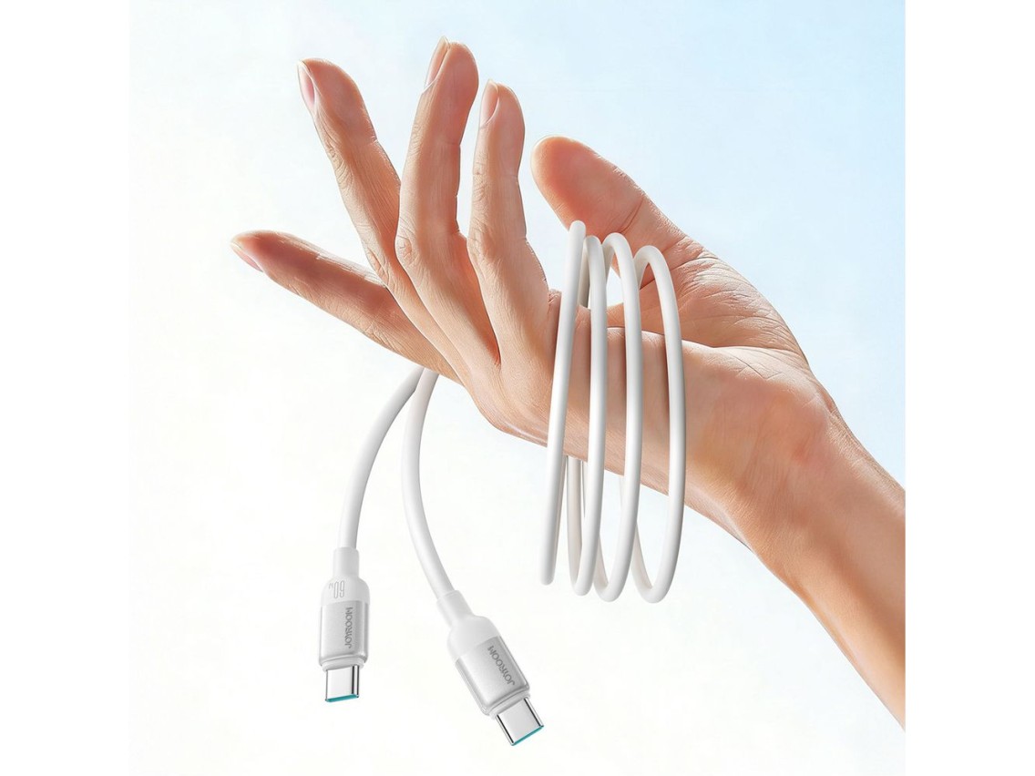 Joyroom S-A62 Lively Series 60W USB-C - Cabo USB-C de 1,2 m - Branco