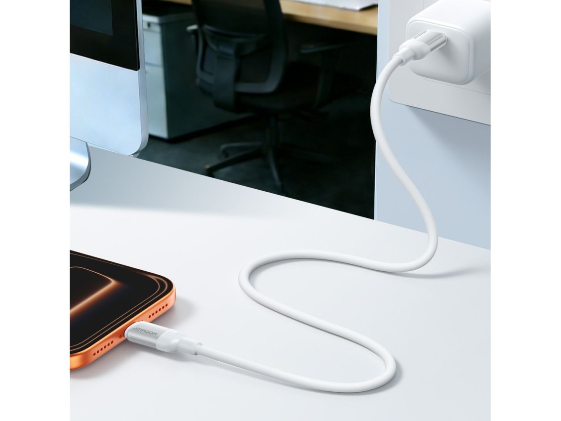 Joyroom S-A62 Lively Series 60W USB-C - Cabo USB-C de 1,2 m - Branco
