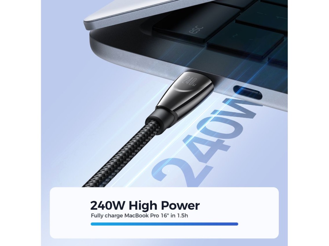 Joyroom Pioneer Series SA31-CC5 USB-C / USB-C 240W Cable 1.2m - Black