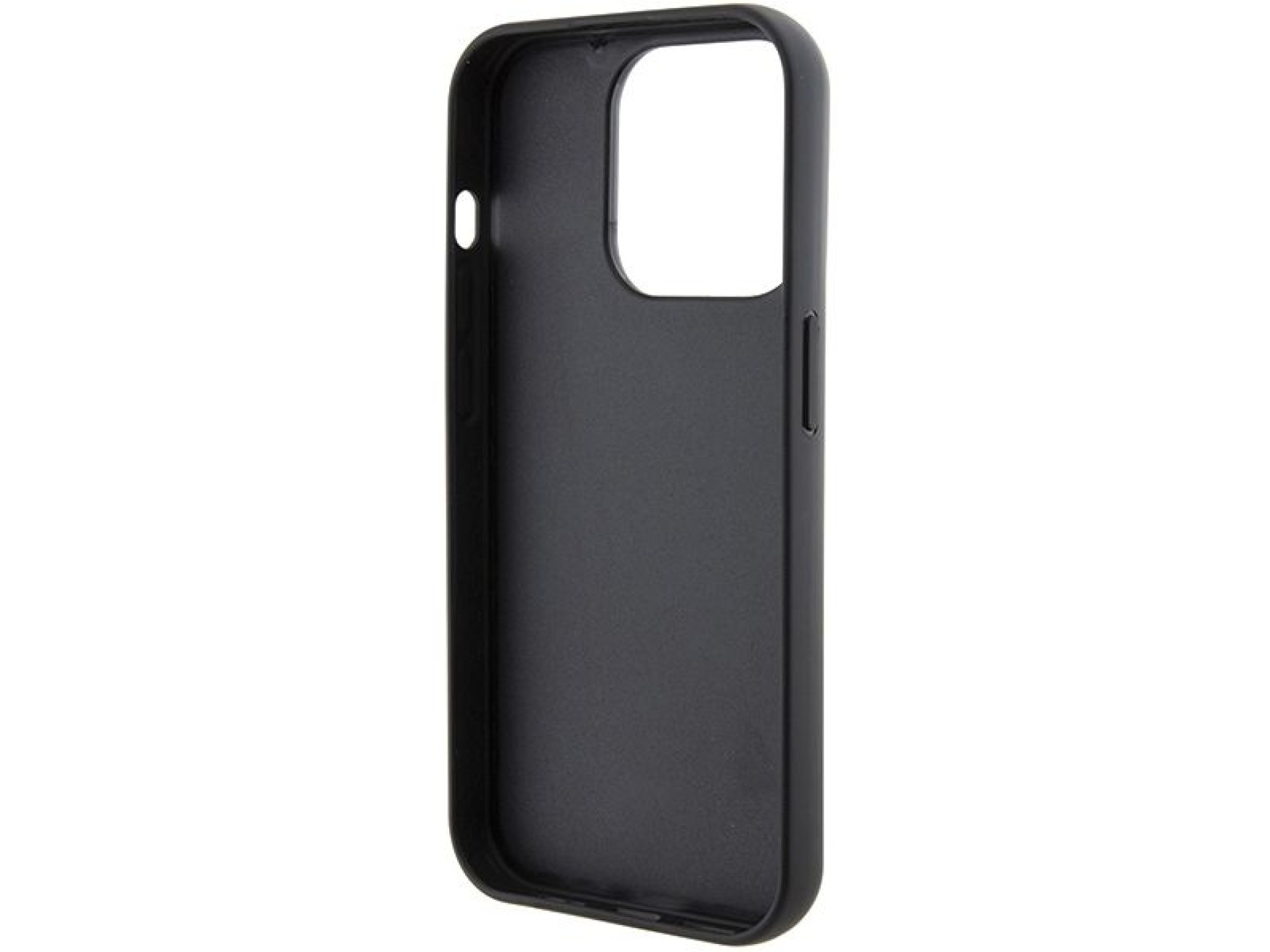 Karl Lagerfeld Gripstand Saffiano Choupette Pins case for iPhone 15 Pro - black