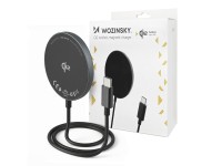 Carregador sem fio indutivo Qi2 Wozinsky de 15 W - Preto Carregador sem fio indutivo Qi2 Wozinsky de 15 W - Preto