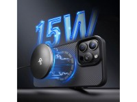 Carregador sem fio indutivo Qi2 Wozinsky de 15 W - Preto Carregador sem fio indutivo Qi2 Wozinsky de 15 W - Preto