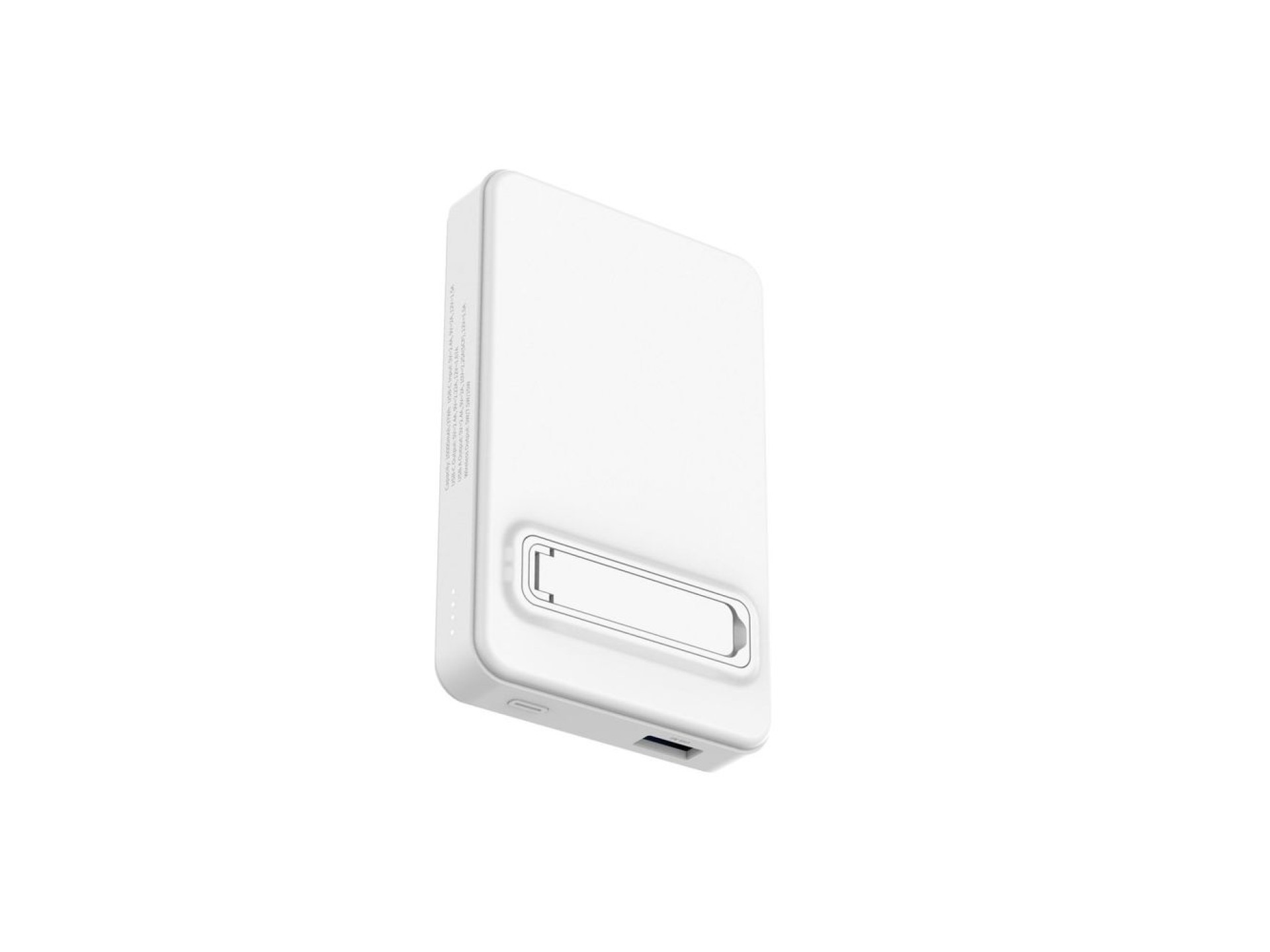 Powerbank Wozinsky WLWP-10KA0Y3WS 22.5W PD Qi2 10000 mAh, con soporte, 1x USB-A, 1x USB-C - blanco