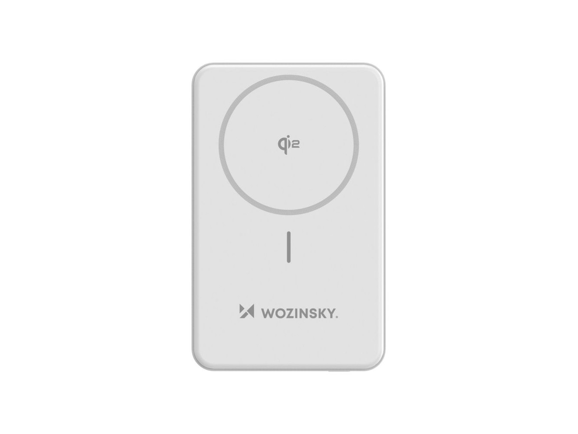 Powerbank Wozinsky WLWP-10KA0Y3WS 22.5W PD Qi2 10000 mAh, con soporte, 1x USB-A, 1x USB-C - blanco