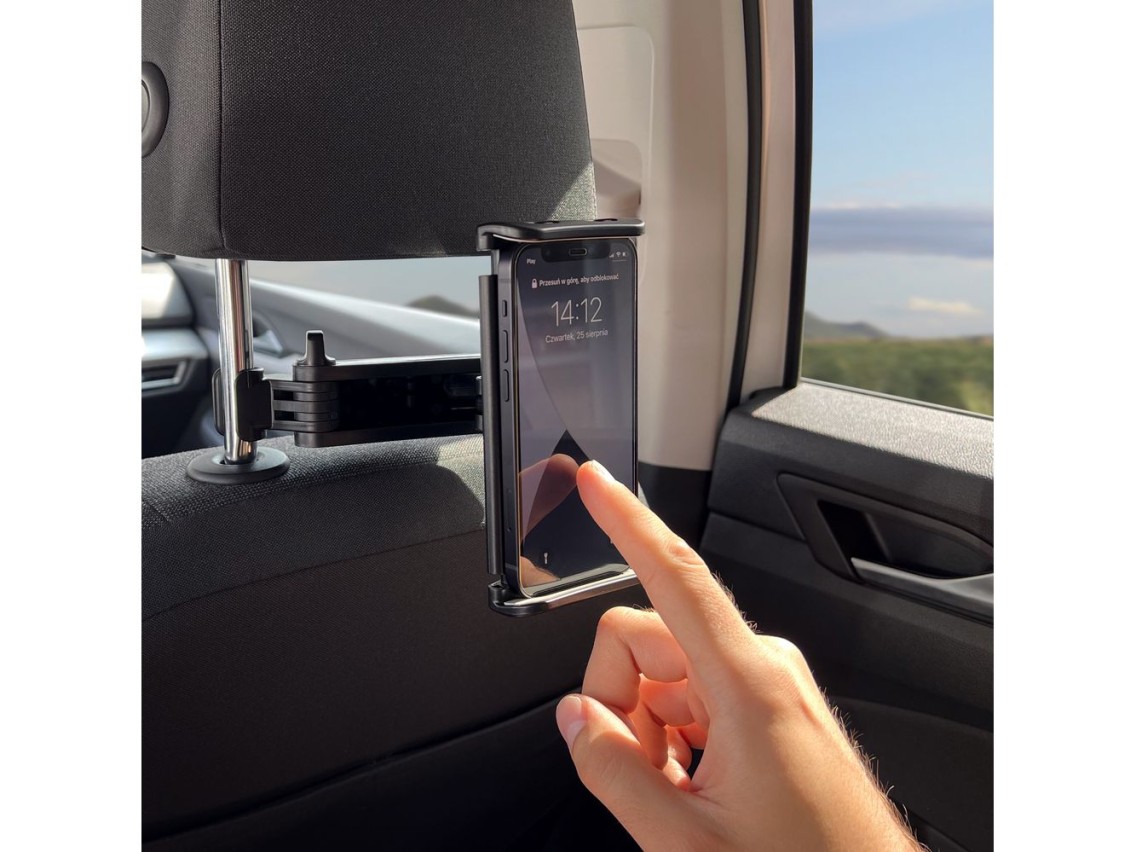 Wozinsky Adjustable Headrest Holder for Tablet or Phone Black (WTHBK3)