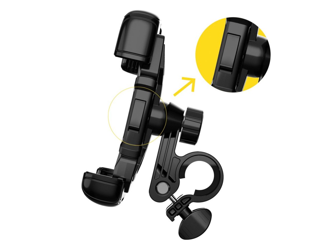 Wozinsky strong phone holder for bicycle, motorcycle, scooter handlebars, black (WBHBK6)