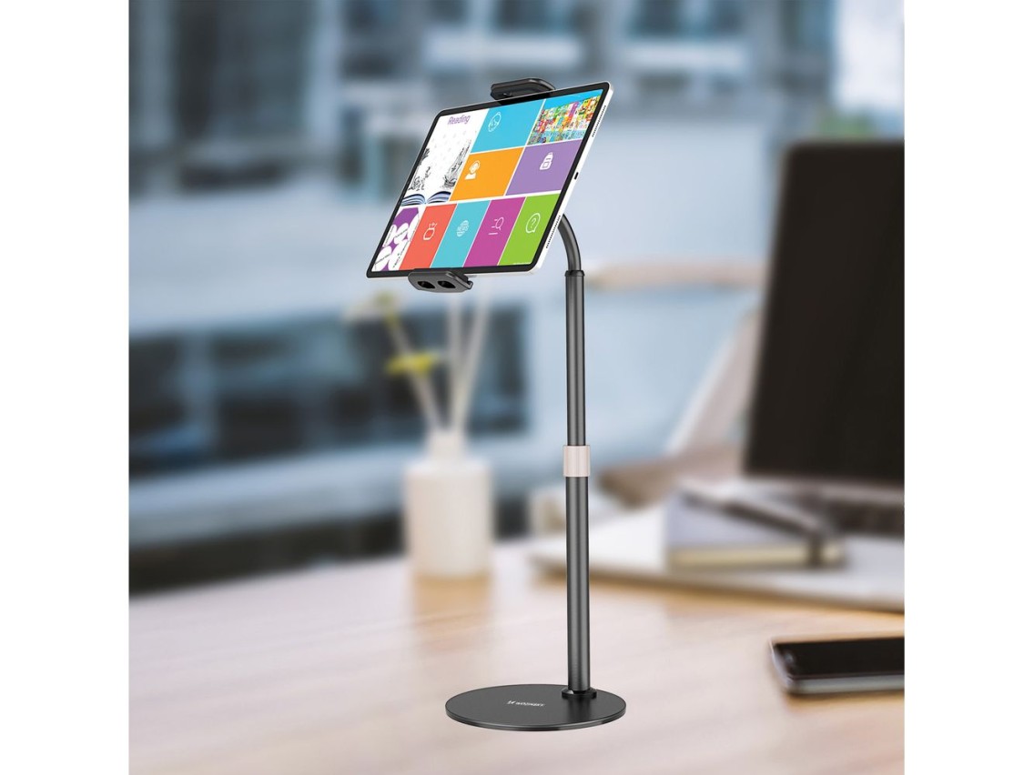 Suporte de mesa Wozinsky para tablet e celular, preto (WTHBK4)
