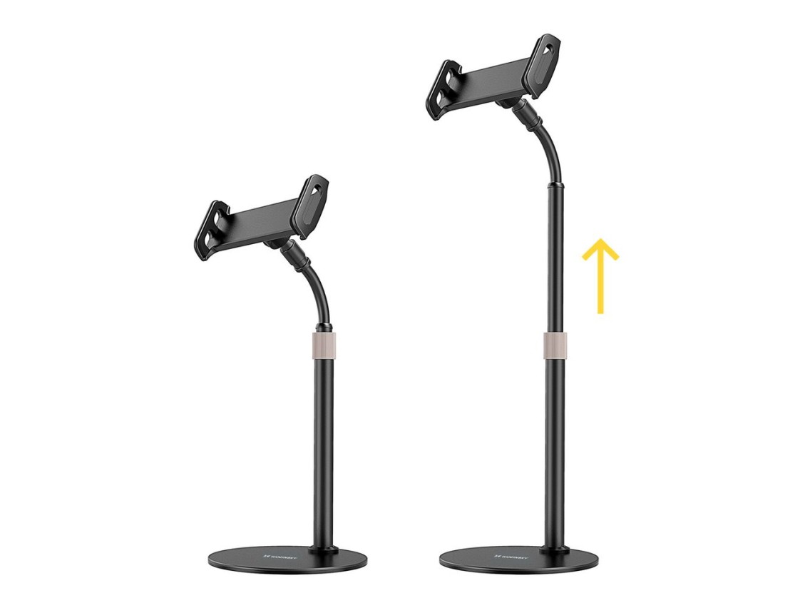 Suporte de mesa Wozinsky para tablet e celular, preto (WTHBK4)