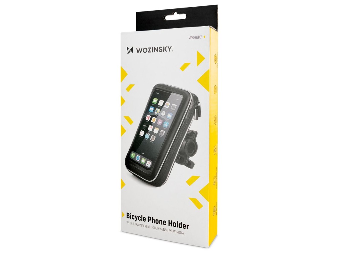 Suporte para celular Wozinsky para bicicleta, motocicleta, scooter, preto (WBHBK7)
