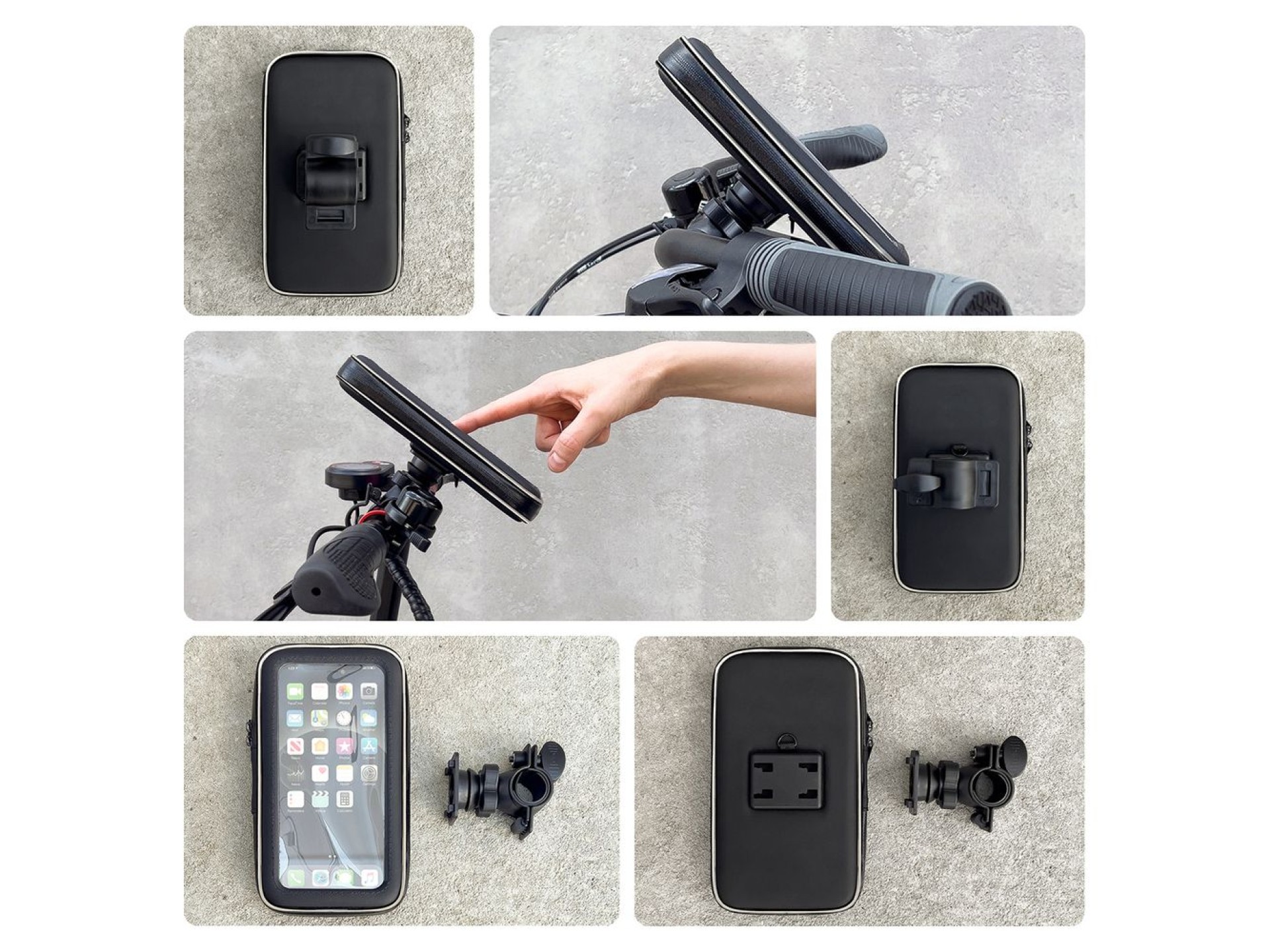 Wozinsky phone holder for bike, motorcycle, scooter black (WBHBK7)