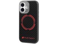 Capa MagSafe Audi RSQ Carbon Fiber Sport Red Circle para iPhone 17 - Preta Capa MagSafe Audi RSQ Carbon Fiber Sport Red Circle para iPhone 17 - Preta