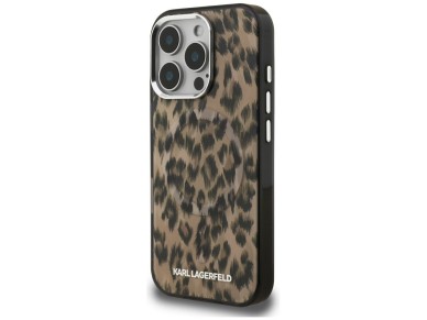 Capa MagSafe Karl Lagerfeld IML com estampa de leopardo para iPhone 16 Pro Max - Marrom Capa MagSafe Karl Lagerfeld IML com estampa de leopardo para iPhone 16 Pro Max - Marrom