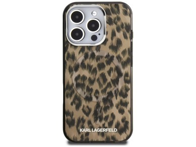 Funda Karl Lagerfeld IML con estampado de leopardo y MagSafe para iPhone 16 Pro Max - Marrón Funda Karl Lagerfeld IML con estampado de leopardo y MagSafe para iPhone 16 Pro Max - Marrón