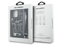 Karl Lagerfeld Crossbody Grained Pattern & Logo Case for iPhone 16 Pro Max - Black Karl Lagerfeld Crossbody Grained Pattern & Logo Case for iPhone 16 Pro Max - Black