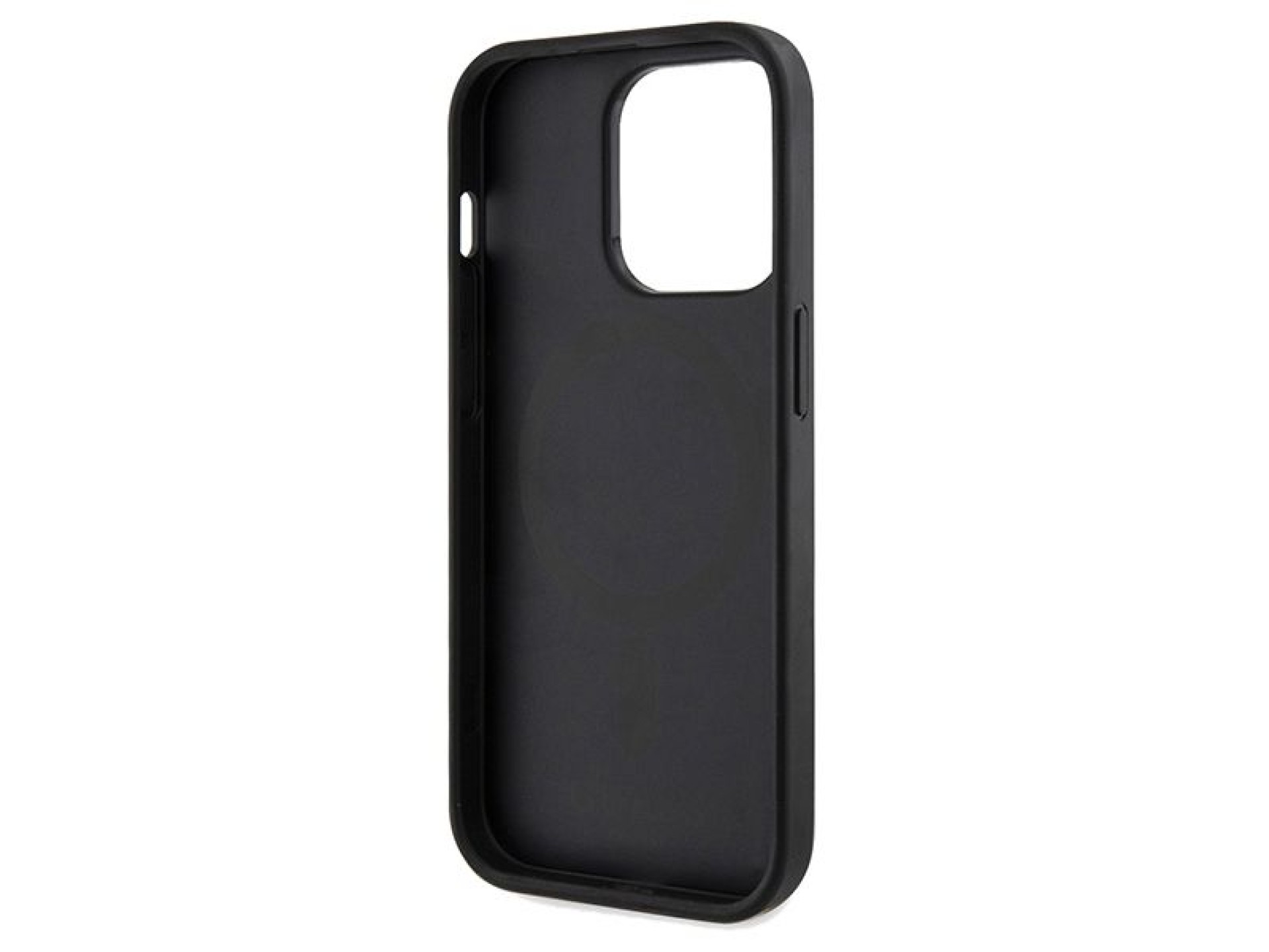 Funda Guess 4G con estampado de rayas y MagSafe para iPhone 15 Pro Max - negra