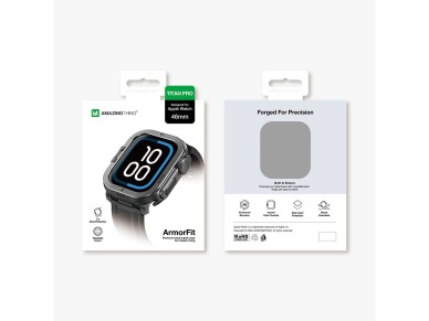Funda metálica AmazingThing Titan Pro para Apple Watch de 11 pulgadas y 46 mm, de aluminio, color ne Funda metálica AmazingThing Titan Pro para Apple Watch de 11 pulgadas y 46 mm, de aluminio, color ne