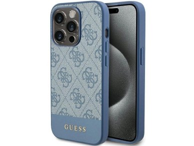 Guess 4G Stripe Collection case for iPhone 15 Pro - blue Guess 4G Stripe Collection case for iPhone 15 Pro - blue