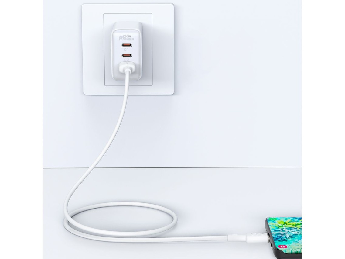 Acefast USB cable - USB Type C 1.2m, 3A white (C2-04 white)