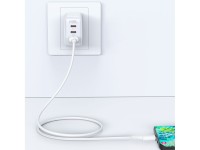 Acefast USB cable - USB Type C 1.2m, 3A white (C2-04 white) Acefast USB cable - USB Type C 1.2m, 3A white (C2-04 white)