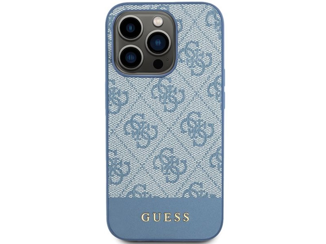 Guess 4G Stripe Collection case for iPhone 15 Pro - blue