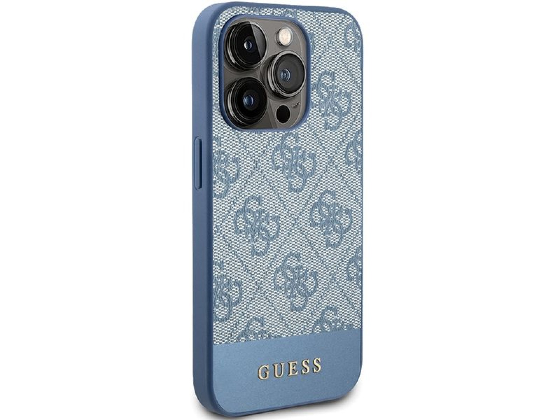 Guess 4G Stripe Collection case for iPhone 15 Pro - blue