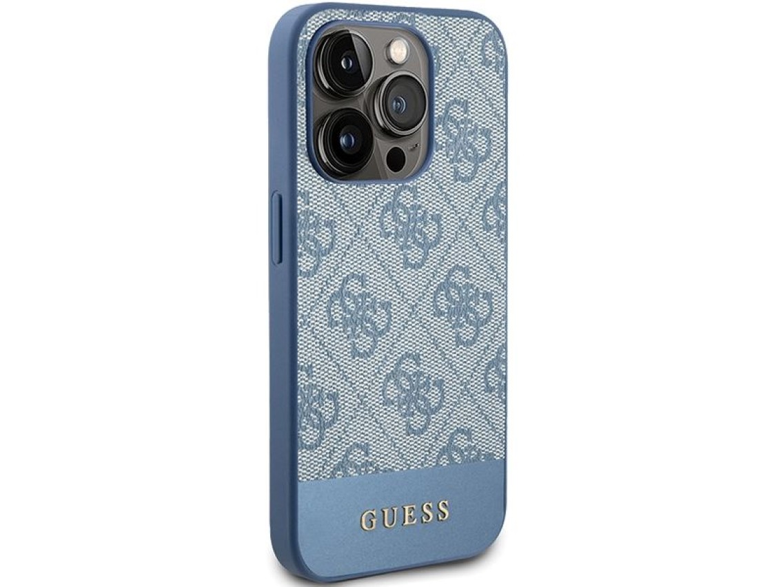 Guess 4G Stripe Collection case for iPhone 15 Pro - blue