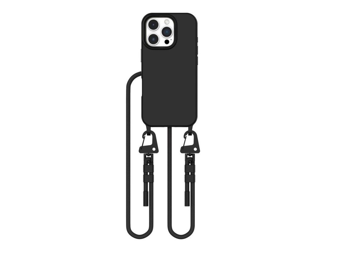 Capa Tech-Protect MagNecklace MagSafe com cordão para iPhone 16 Pro - Preta