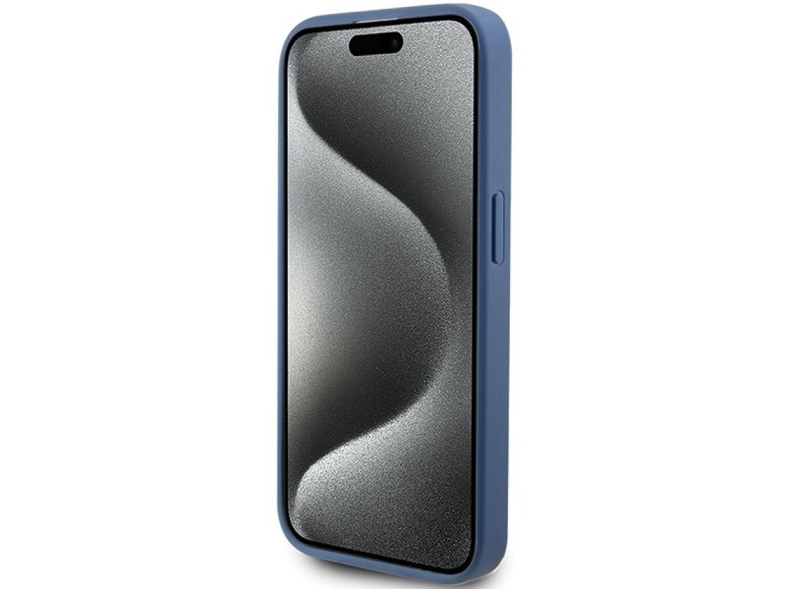 Guess 4G Stripe Collection case for iPhone 15 Pro - blue