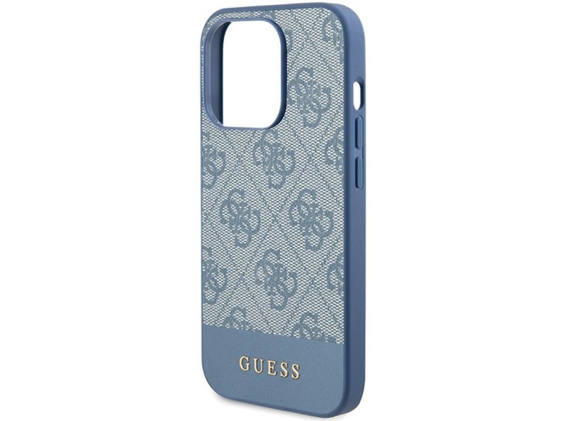 Guess 4G Stripe Collection case for iPhone 15 Pro - blue