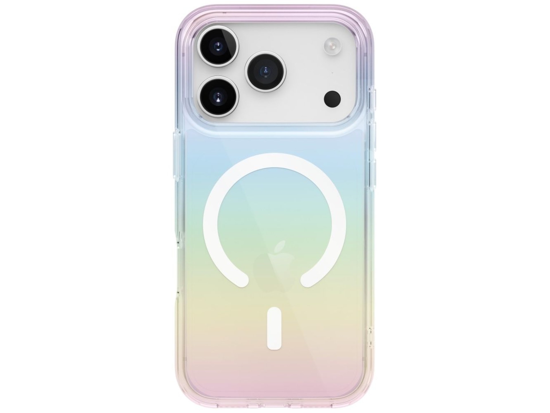 Capa Uniq Iridescia para iPhone 17 Pro Max com carregamento Magclick - Multicolorida