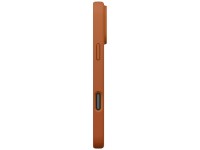 Capa Uniq Lino para iPhone 17 Pro Max com carregamento Magclick - Laranja Capa Uniq Lino para iPhone 17 Pro Max com carregamento Magclick - Laranja