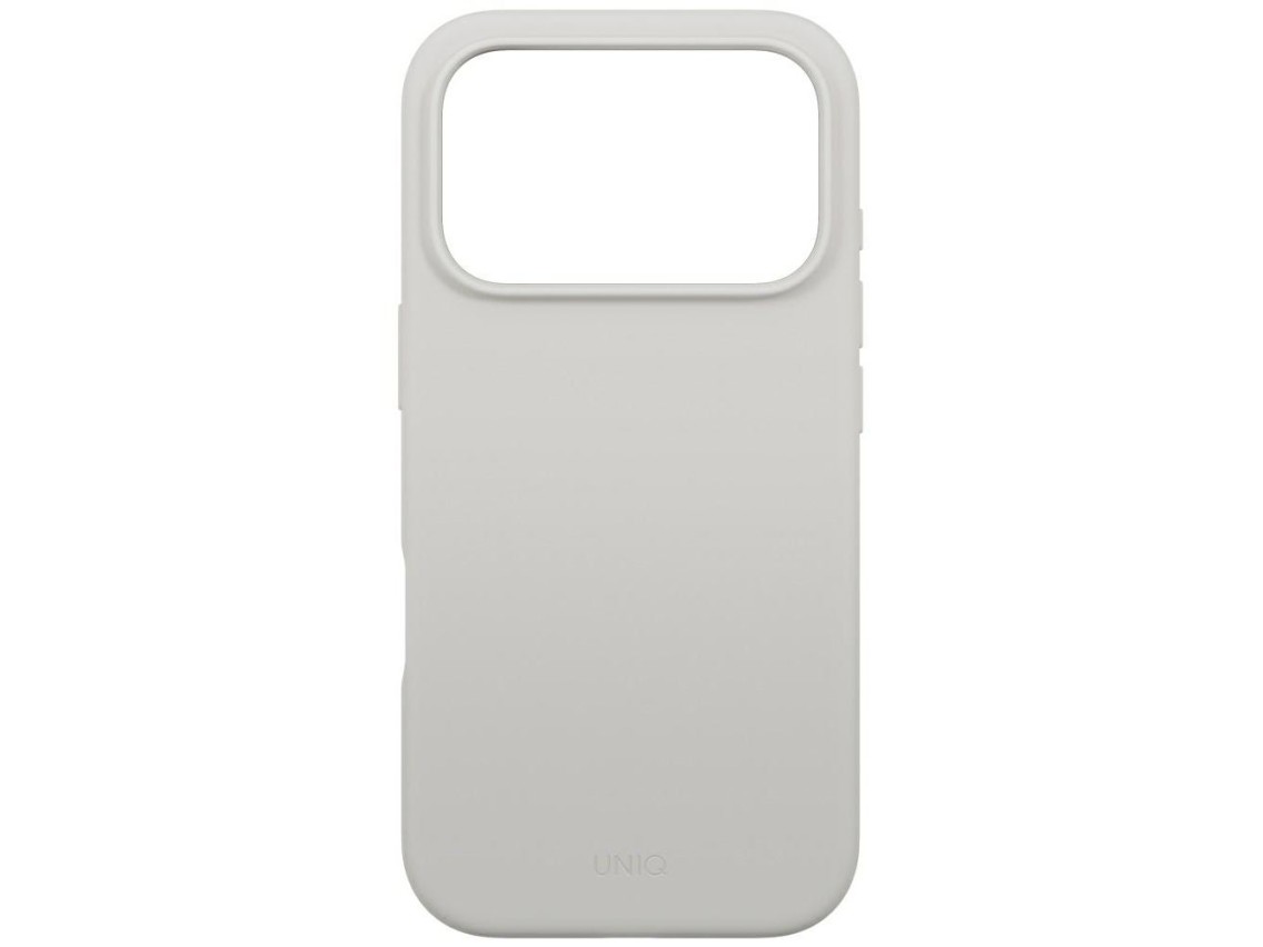 Funda con carga Magclick de Uniq Lino para iPhone 17 Pro - Gris