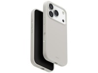 Funda con carga Magclick de Uniq Lino para iPhone 17 Pro - Gris