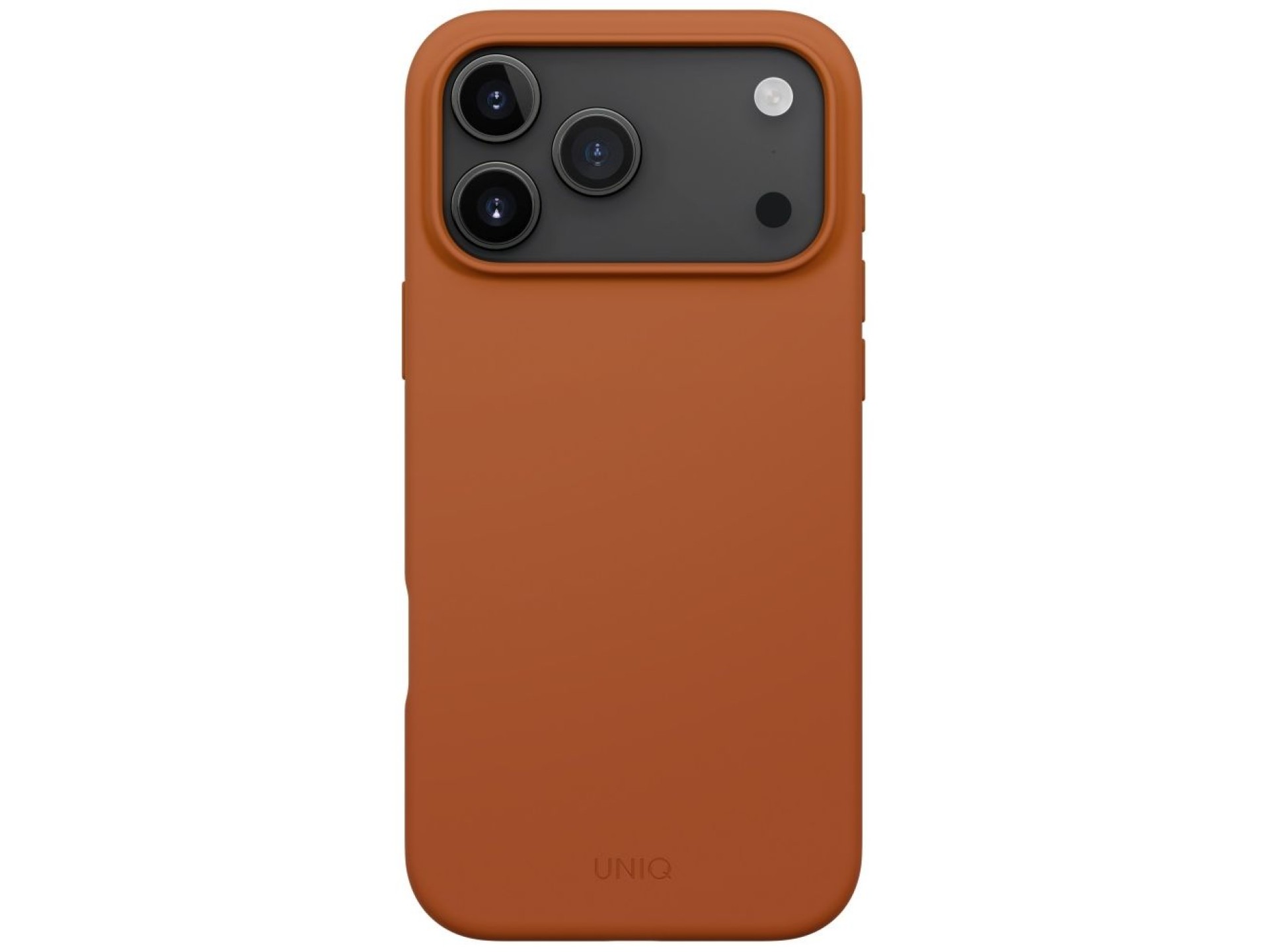 Capa Uniq Lino para iPhone 17 Pro Max com carregamento Magclick - Laranja