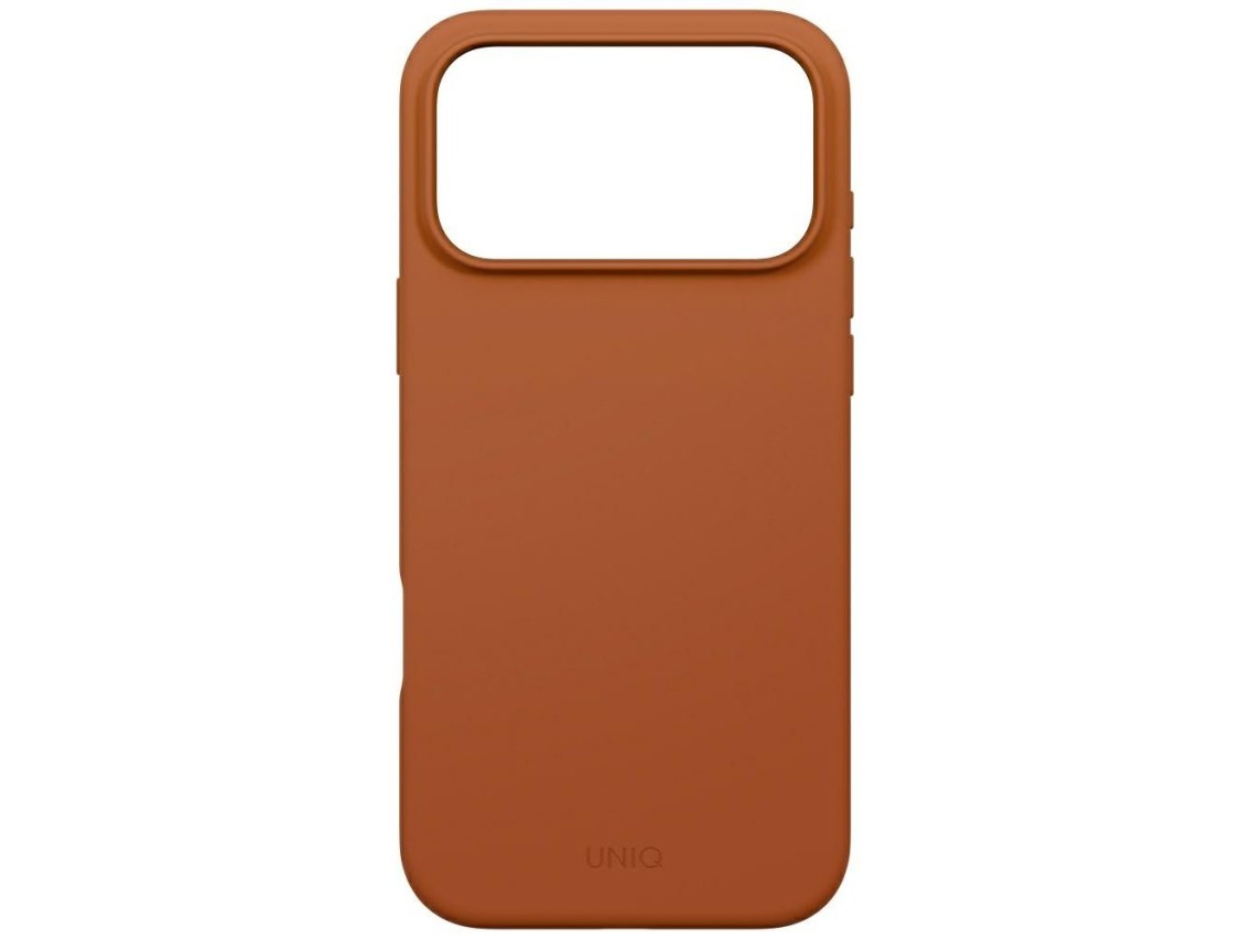 Capa Uniq Lino para iPhone 17 Pro Max com carregamento Magclick - Laranja