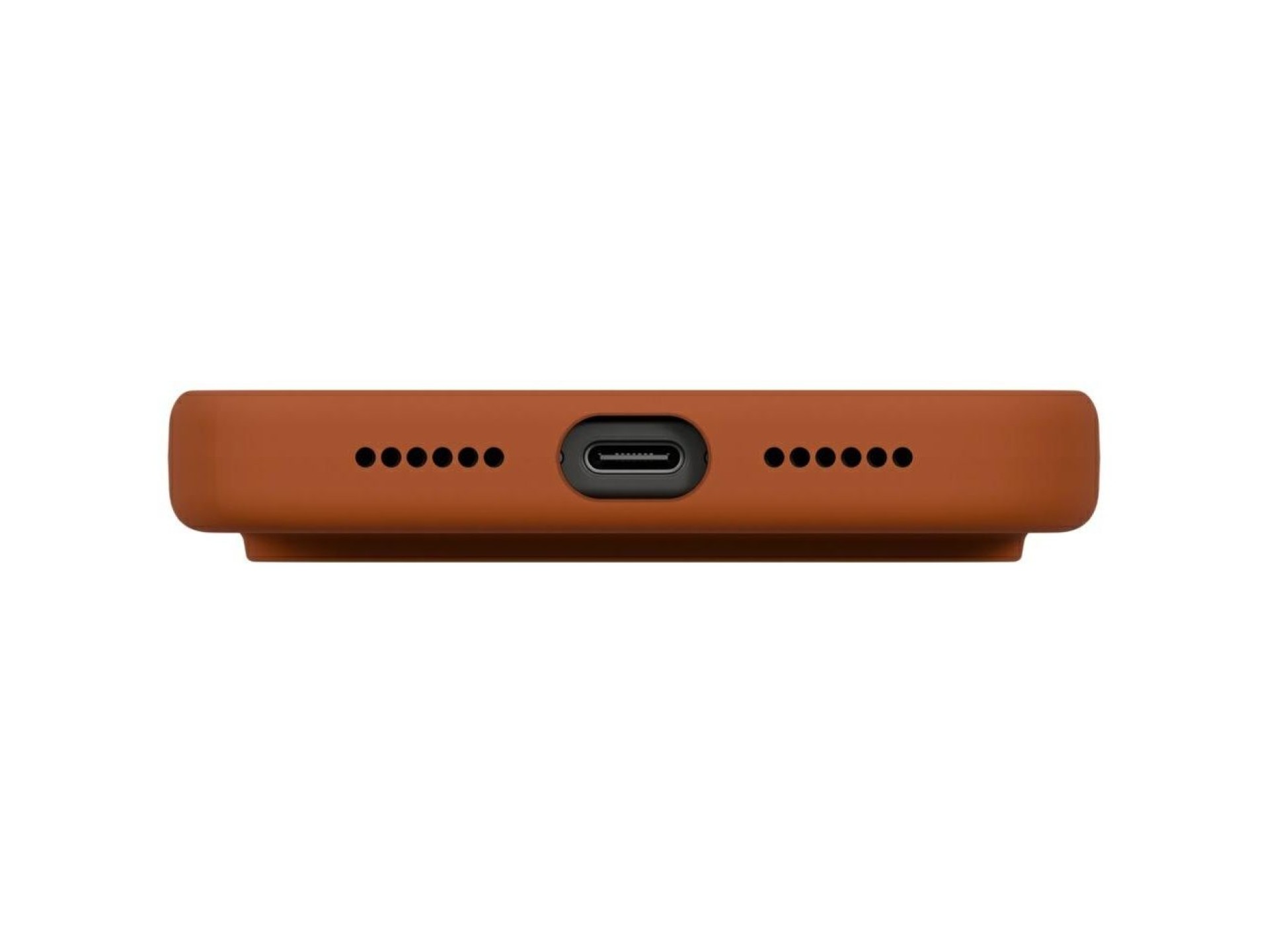 Capa Uniq Lino para iPhone 17 Pro Max com carregamento Magclick - Laranja