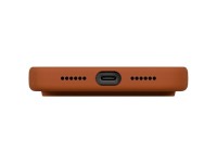 Capa Uniq Lino para iPhone 17 Pro Max com carregamento Magclick - Laranja Capa Uniq Lino para iPhone 17 Pro Max com carregamento Magclick - Laranja