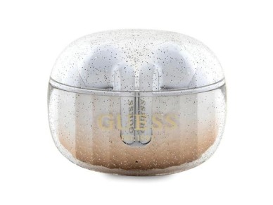 Guess Glitter Gradient TWS Bluetooth headphones with docking station - gold Guess Glitter Gradient TWS Bluetooth headphones with docking station - gold