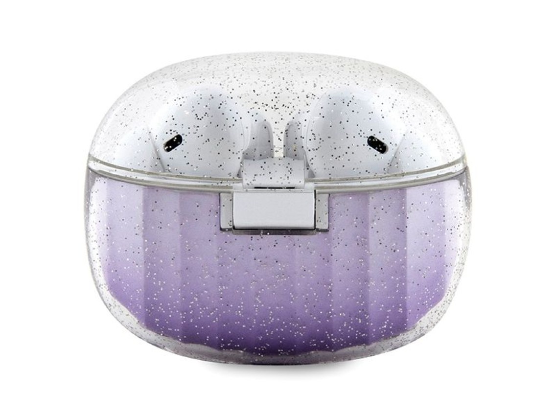 Guess Glitter Gradient TWS Bluetooth headphones with docking station - purple