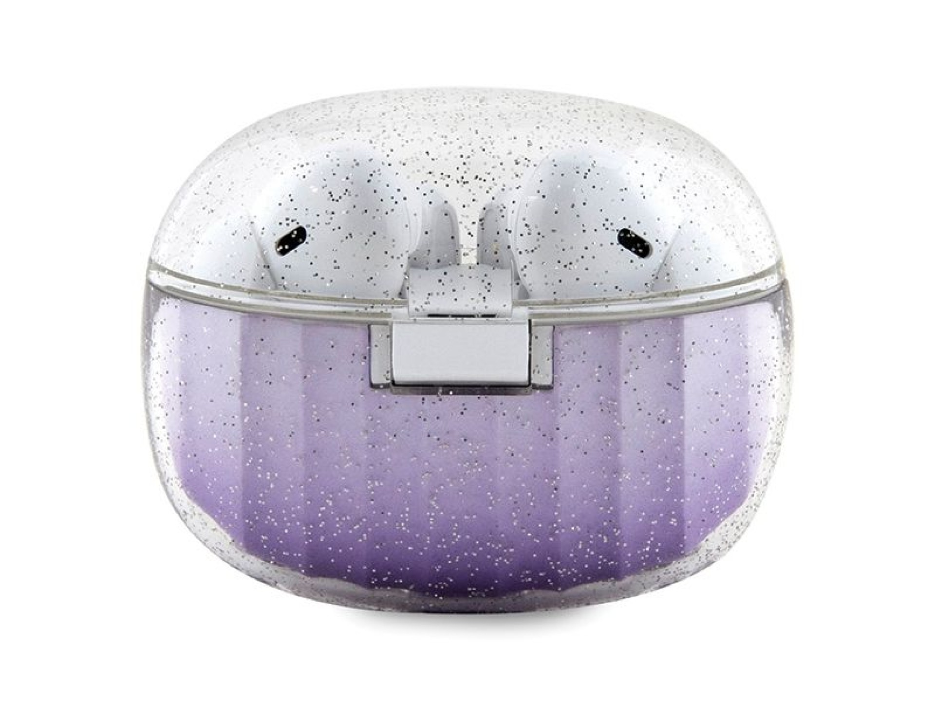 Guess Glitter Gradient TWS Bluetooth headphones with docking station - purple