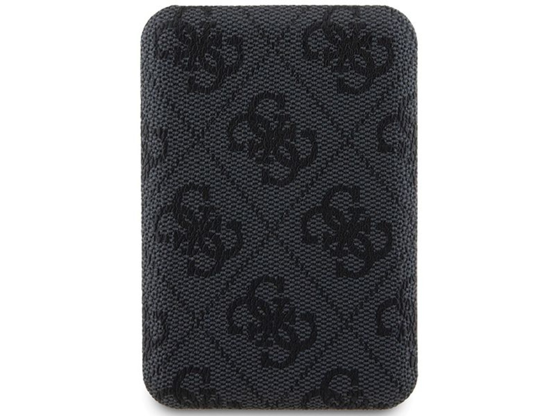 Guess Powerbank inductive 15W GUPB5FP4EMGK 5000mAh black/black 4G Leather Metal Logo MagSafe