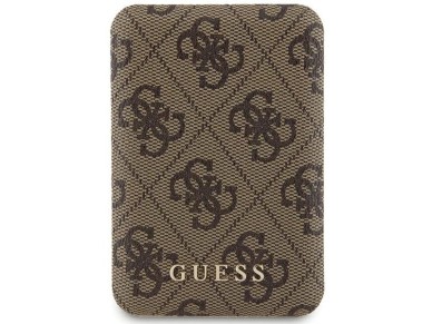 Bater�a externa Guess Powerbank inductiva de 15 W GUPB5FP4EMGW de 5000 mAh, color marr�n/marr�n, 4G,