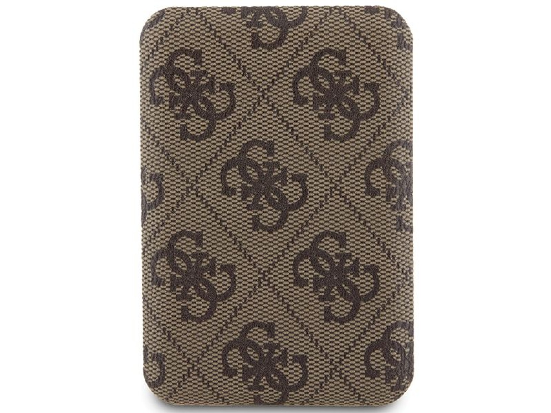 Guess Powerbank inductive 15W GUPB5FP4EMGW 5000mAh brown/brown 4G Leather Metal Logo MagSafe